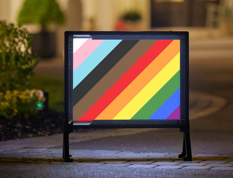 Diagonal Pride Rainbow Yardsy Sign