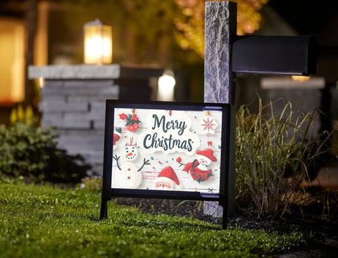 Merry Christmas Ornaments Holiday Yardsy Sign