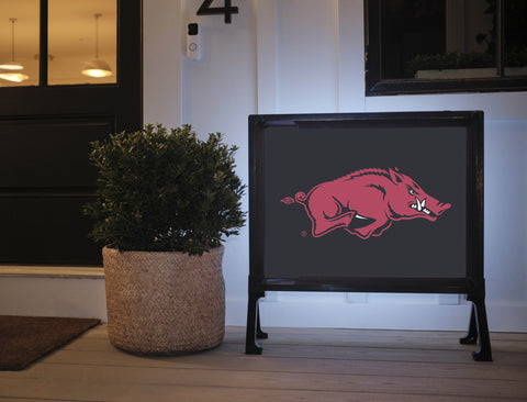 Arkansas Razorbacks Mascot Black Yardsy Sign