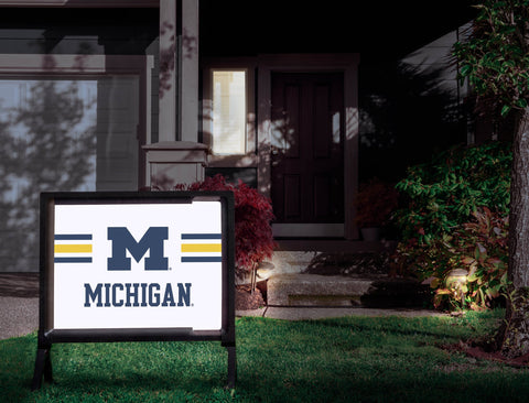 Michigan Blue M White Yardsy Sign