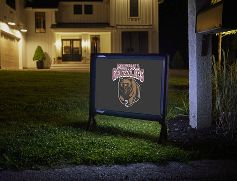 Montana Grizzlies Bear Black Yardsy Sign