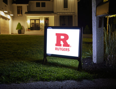 Rutgers R Red Mark White Yardsy Sign