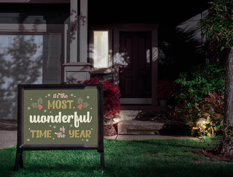 The Most Wonderful Time Yardsy Sign