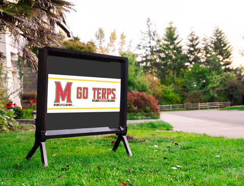 Maryland Go Terps Black Yardsy Sign