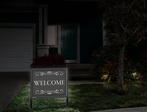 Flourished Welcome Yardsy Sign
