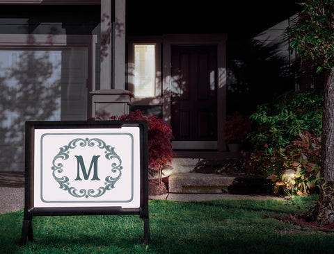 Scroll Custom Monogram Yardsy Sign