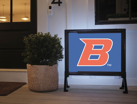 Boise State B Academic Mark Blue Yardsy Sign