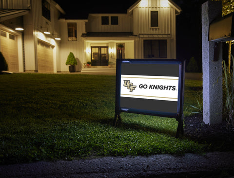 UCF Go Knights Black Yardsy Sign