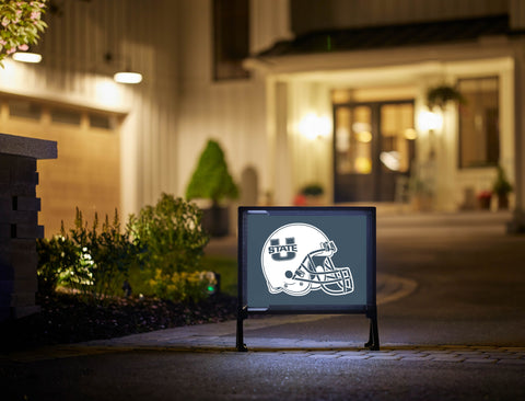 USU Helmet Blue Yardsy Sign