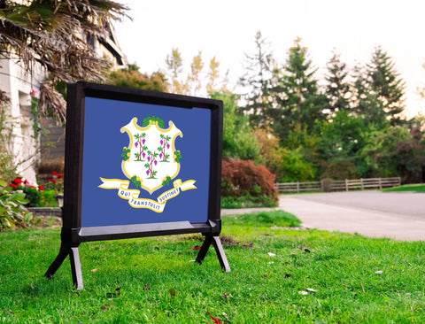 Connecticut State Flag Yardsy Sign
