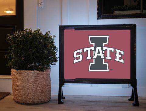 Iowa State Black Logo Yardsy Sign