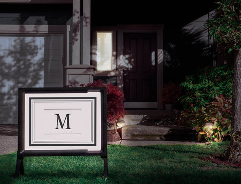 Traditional Custom Monogram Yardsy Sign