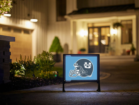 USU Helmet Light Blue Yardsy Sign