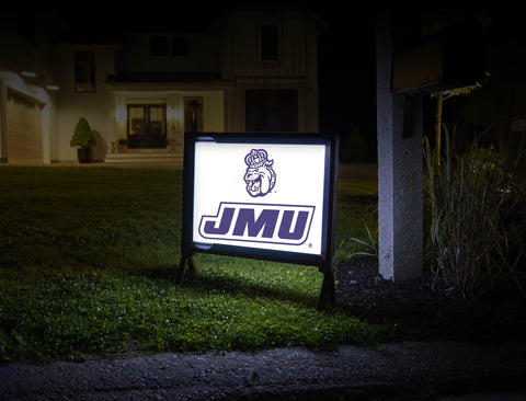 White JMU Duke Dog Yardsy Sign