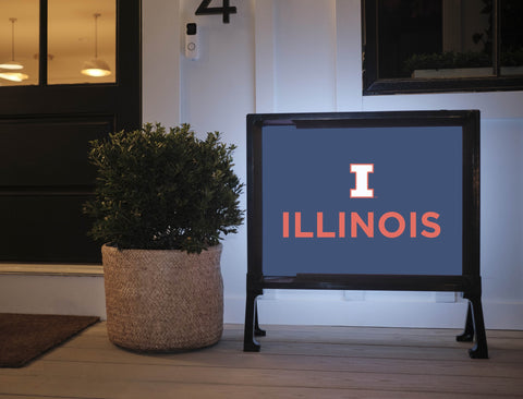 Illinois Institutional Mark Blue Yardsy Sign