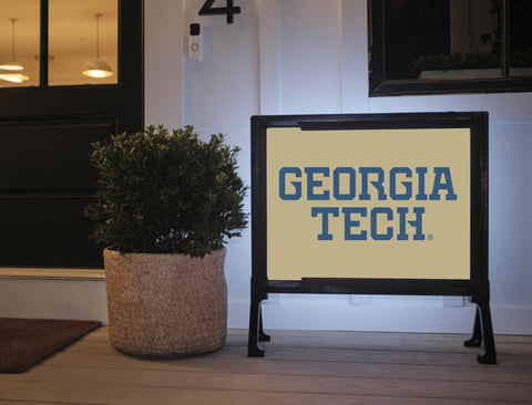 Georgia Tech Wordmark Gold Yardsy Sign