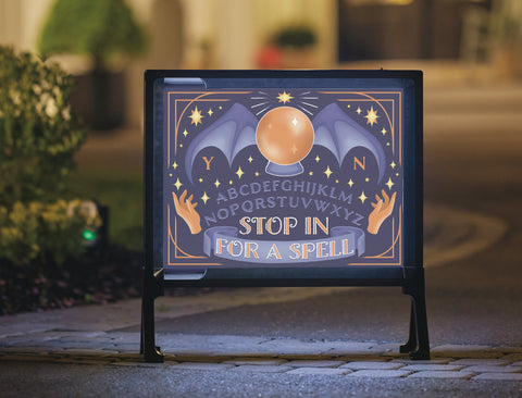 Stop In For A Spell Halloween Yardsy Sign
