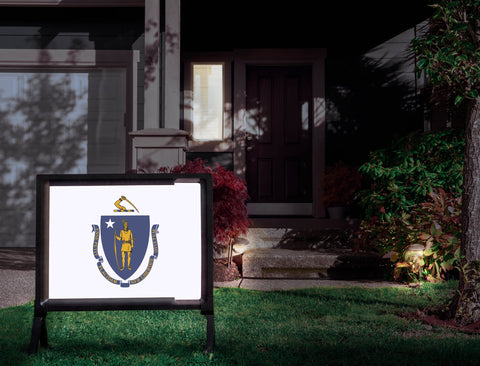 Massachusetts State Flag Yardsy Sign
