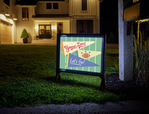 Football Pennant Yardsy Sign