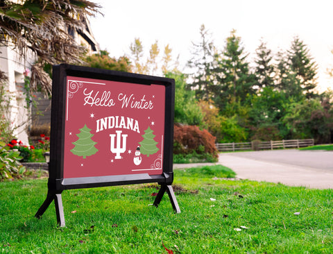 Indiana University Hello Winter Yardsy Sign