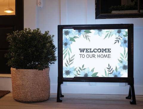 Cool Leaves Welcome Yardsy Sign