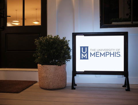 University of Memphis UM White Yardsy Sign
