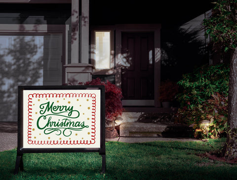Merry Christmas Script Yardsy Sign