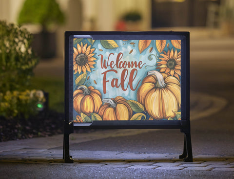 Sunflower and Pumpkin Welcome Fall Yardsy Sign