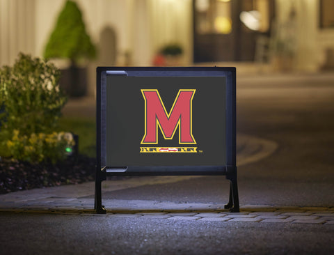 Maryland M Mark Black Yardsy Sign