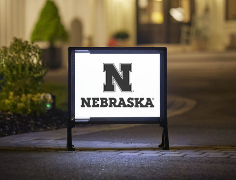 Nebraska N Black Mark White Yardsy Sign