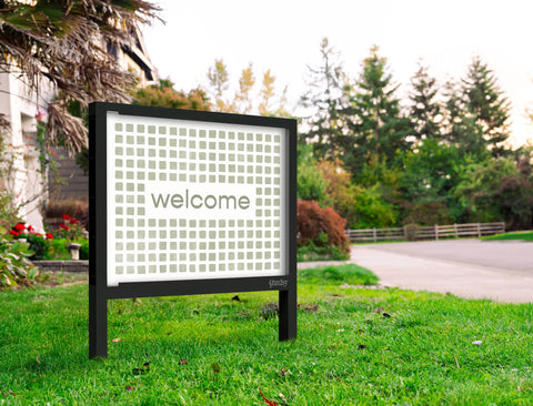 Grid Welcome Yardsy Sign