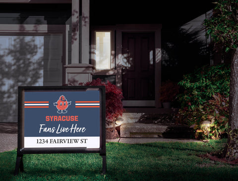 Fans Live Here Syracuse Custom Yardsy Sign