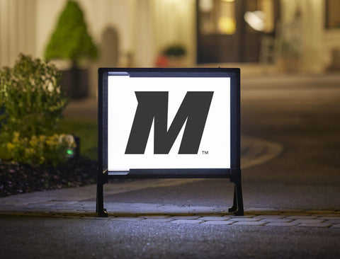 Missouri M Letter Mark White Yardsy Sign