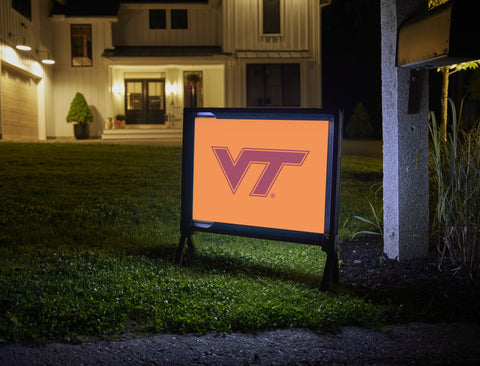 Virginia Tech VT Athletics Mark Orange Yardsy Sign