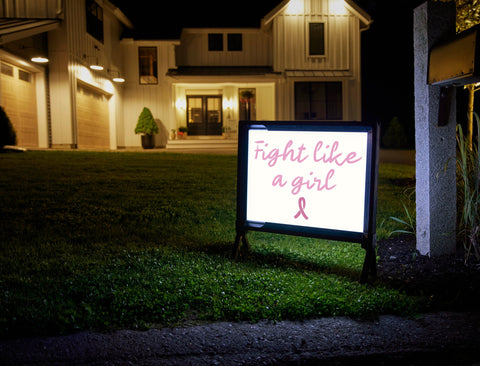 Fight Like A Girl Yardsy Sign