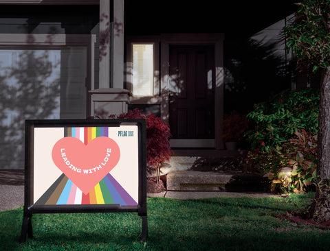 PFLAG Leading With Love Yardsy Sign