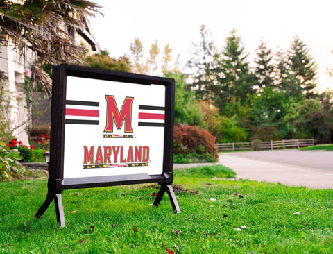 Maryland M Stripes White Yardsy Sign