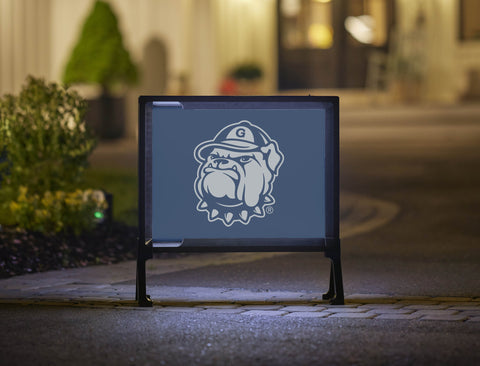 Georgetown Bulldog Mascot Blue Yardsy Sign
