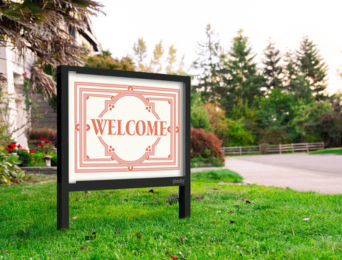 Art Deco Welcome Yardsy Sign