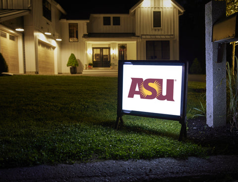 Arizona State ASU Sunburst White Yardsy Sign