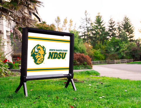 North Dakota State NDSU Bison Head White Yardsy Sign