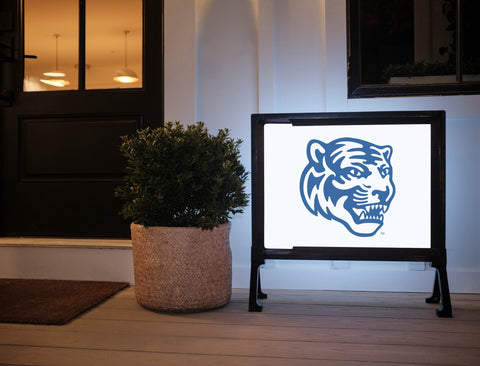 Memphis Tiger Head White Yardsy Sign