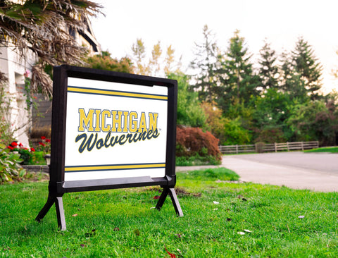 Michigan Wolverines White Yardsy Sign