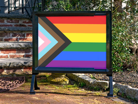 Progress Pride Flag Yardsy Sign