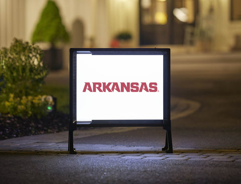 Arkansas Wordmark White Yardsy Sign