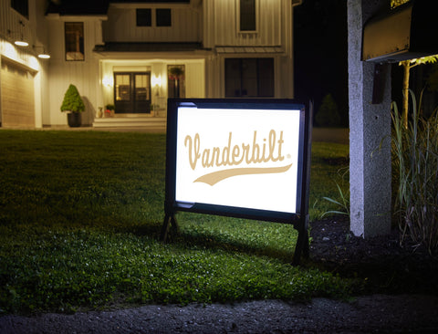 Vanderbilt University Script White Yardsy Sign