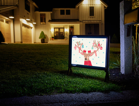 Festive Deer Yardsy Sign