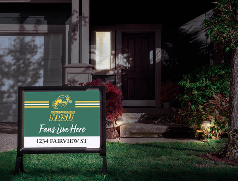 Fans Live Here NDSU Custom Yardsy Sign