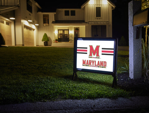 Maryland M Stripes White Yardsy Sign