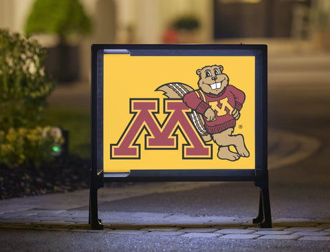 Minnesota Gopher M Gold Yardsy Sign